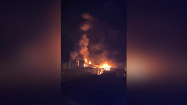 Bandırma'da yağ fabrikasında yangın haber görseli