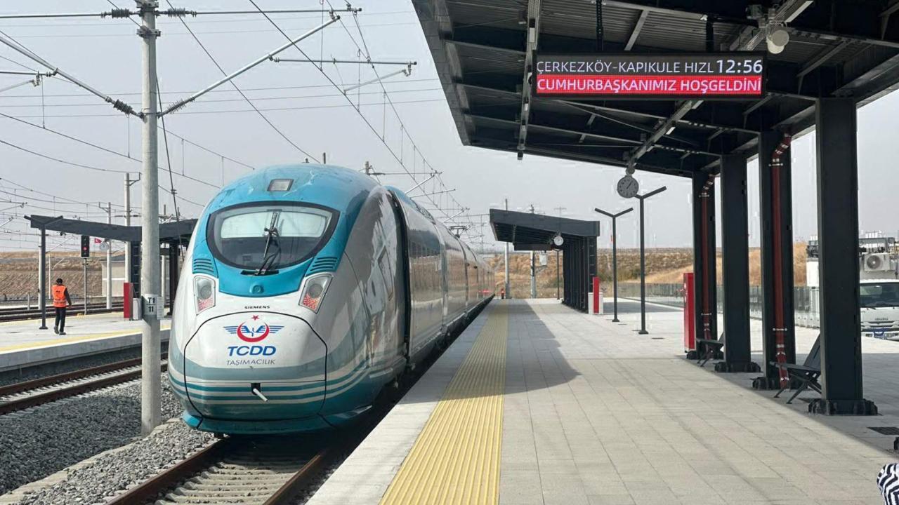 Halkalı-Kapıkule Hızlı Tren Hattı'nın Çerkezköy-Kapıkule kesimi yarın açılacak