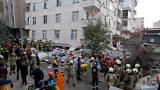 İstanbul'da 7 katlı bina kısmen çöktü