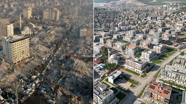 Kahramanmaraş'ta deprem izleri yerini yeni yapılara bıraktı