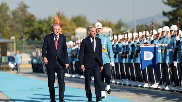 Cumhurbaşkanı Erdoğan, Kanada Başbakanı Carney'i resmi törenle karşıladı