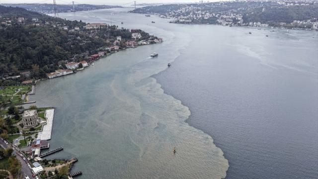 İstanbul Boğazı'nın rengi değişti
