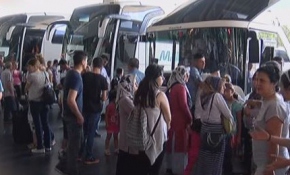 Otogarlarda bayram hareketliliği