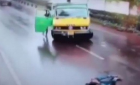 Acemi şoför kaza yaptı