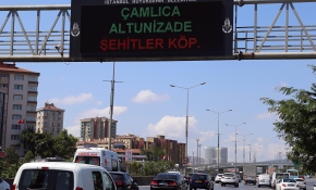 Trafik ekranlarında Boğaziçi Köprüsü'nün adı Şehitler Köprüsü olarak değiştirildi