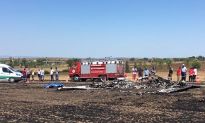 Tekirdağ’da eğitim uçağı düştü