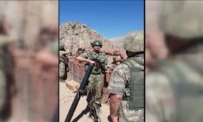 Nöbet tutan askerlerin tekmil görüntüleri