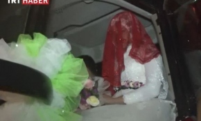 Traktörü gelin arabası yaptı