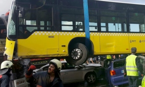 Şoföre saldırı anı