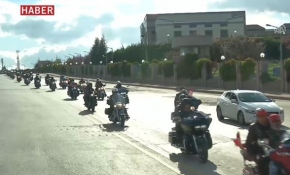 Motosiklet tutkunları 'Gaziler Sürüşü'nde