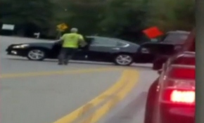 Trafikte ilginç anlar!