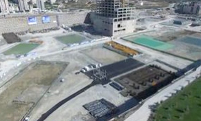 Finans merkezi inşaat alanı havadan görüntülendi