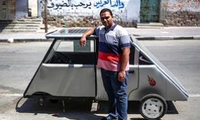 Gazze'nin ilk güneş enerjili aracı