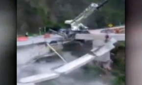 Vinç devrildi faciadan dönüldü