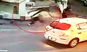 Metrelerce havaya fırladılar