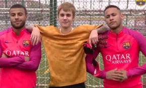 Justin futbolda da iyiymiş