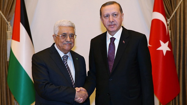 Cumhurbaşkanı Erdoğan'dan Mahmud Abbas'a tebrik telefonu