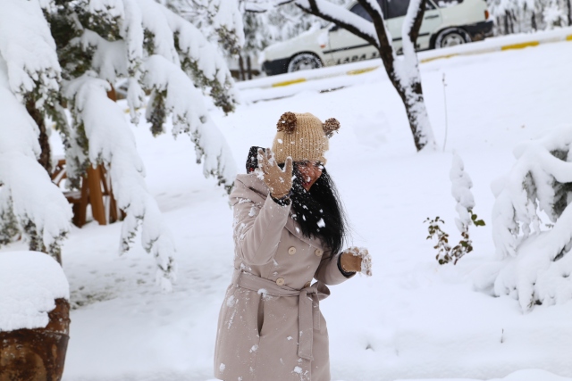 Konya`da kar yağışı