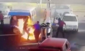 Benzin istasyonunda dehşet!