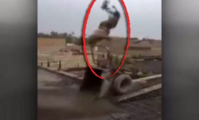 Bir anda havaya uçtu