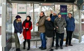 Ağrı'da otobüs duraklarına ısıtıcılı çözüm