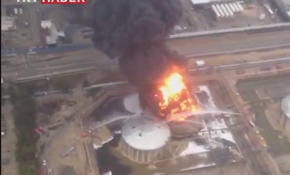 Petrol rafinerisinde yangın