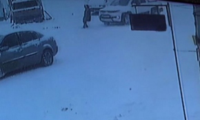 Kaza anı güvenlik kamerasında