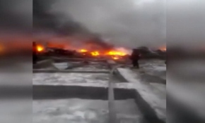 Kırgızistan'da düşen kargo uçağından ilk görüntüler