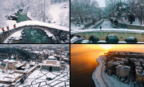 Karlar içindeki Türkiye havadan böyle görüntülendi