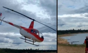 Helikopter denize böyle çakıldı