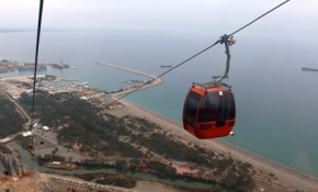 Bu teleferik Avrupa'da değil Antalya'da