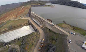 ABD'de delinen baraj çalışmaları havadan görüntülendi