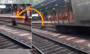 Üstünden tren geçti...