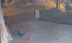 Talihsiz kazazede metrelerce havaya uçtu