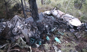 Düşen Suriye uçağına ait enkaz