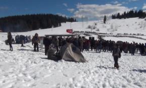 Giresun'da kış aylarının son günleri herkesi eğlendirdi