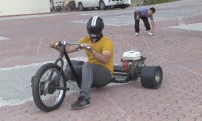 "Pat pat" ve bisiklet parçalarıyla araç tasarımı