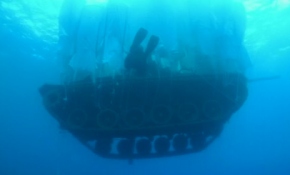 Askeri tank böyle batırıldı