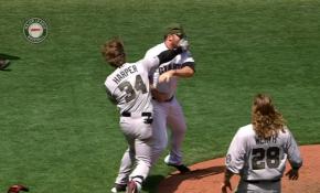 Beyzbol maçı boks maçına dönüştü