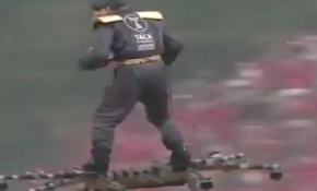 Top sahaya drone ile geldi