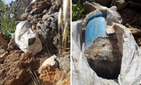 Dargeçit'te yola tuzaklanan patlayıcı böyle imha edildi