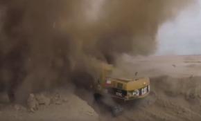 Şili'de mayın böyle patladı...