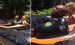 İhbara gitti, kendini su kaydırağında buldu