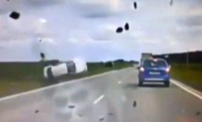 O kadar çok takla attı ki!