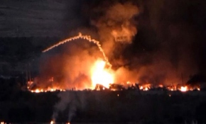 Kilis'te askeri alanda yangın