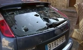 İspanya'da dolu fırtınası