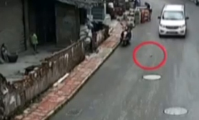 İlginç kaza kamerada