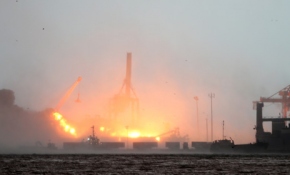 İşte Haydarpaşa Limanı'ndaki patlama anı!