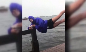 İrma Kasırgası muhabiri böyle uçurdu