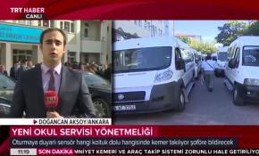 Okul servis yönetmeliği detaylarını TRT Haber muhabiri Aksoy aktardı